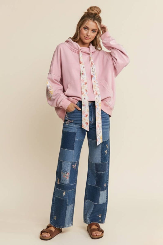 Pull-Over Floral Patchwork Sweater