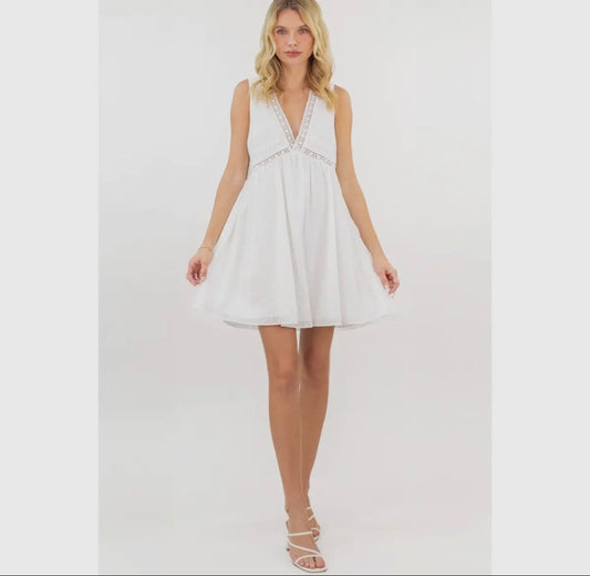 Eyelit Mini Dress