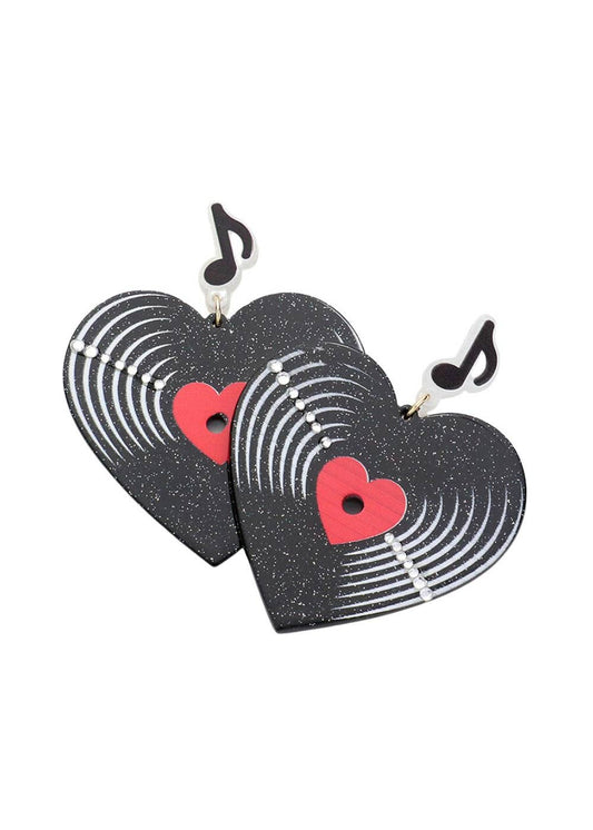 Vinyl Record Resin Earrings