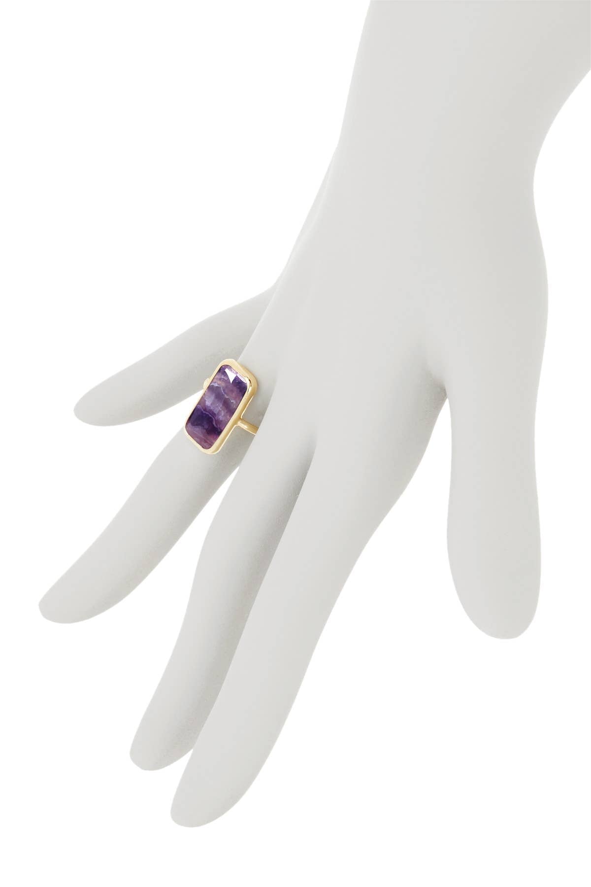 Amethyst Rectangle Ring - GF - Suburban Boho