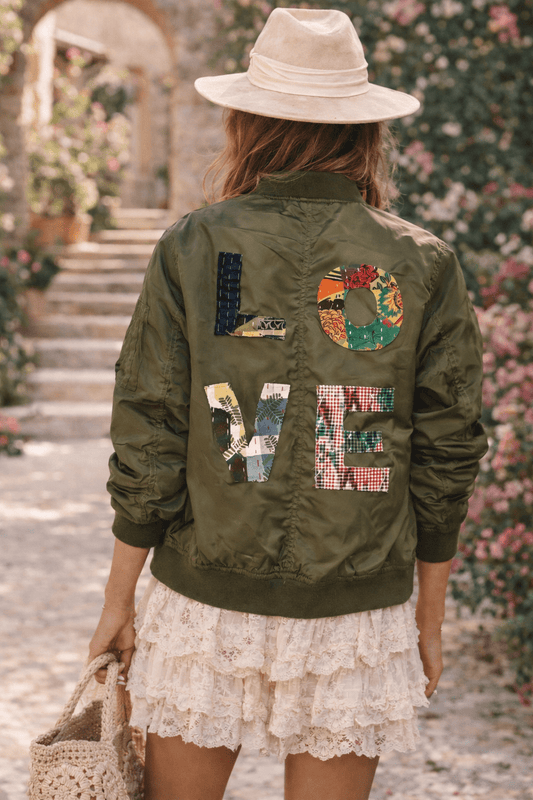 Amour Patch Bomber *LOVE* letters are each one of a kind! - Suburban Boho
