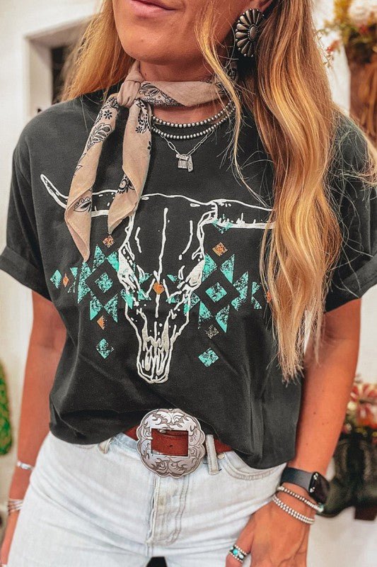 Aztec Print T Shirt - Suburban Boho