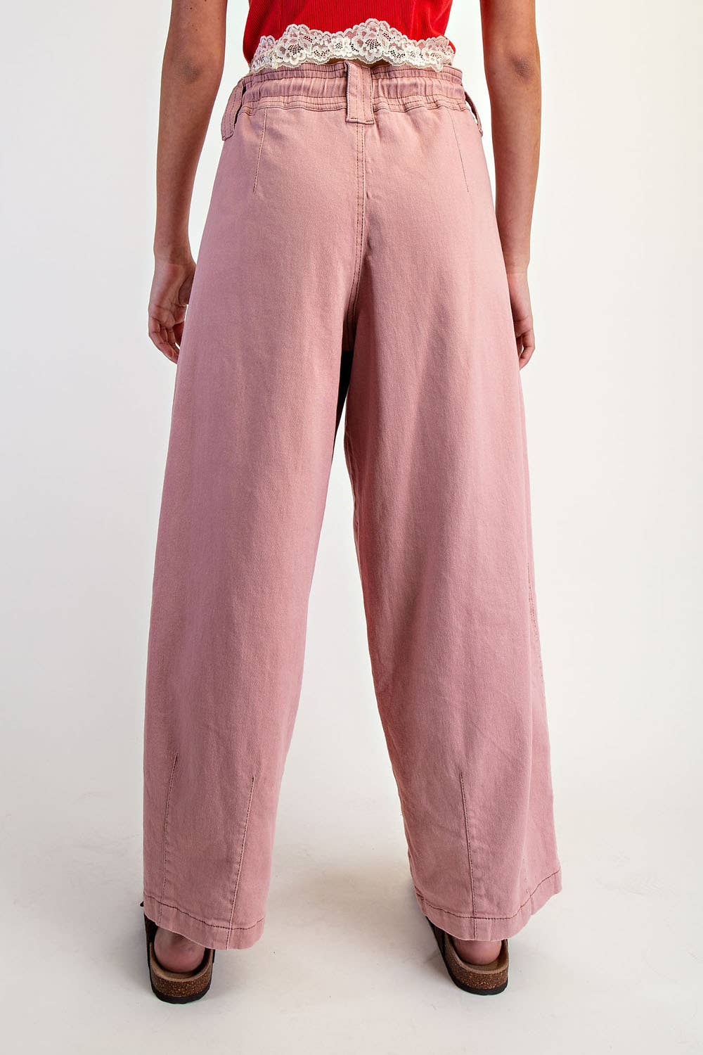 BARREL PULL ON TWILL JEANS - Suburban Boho