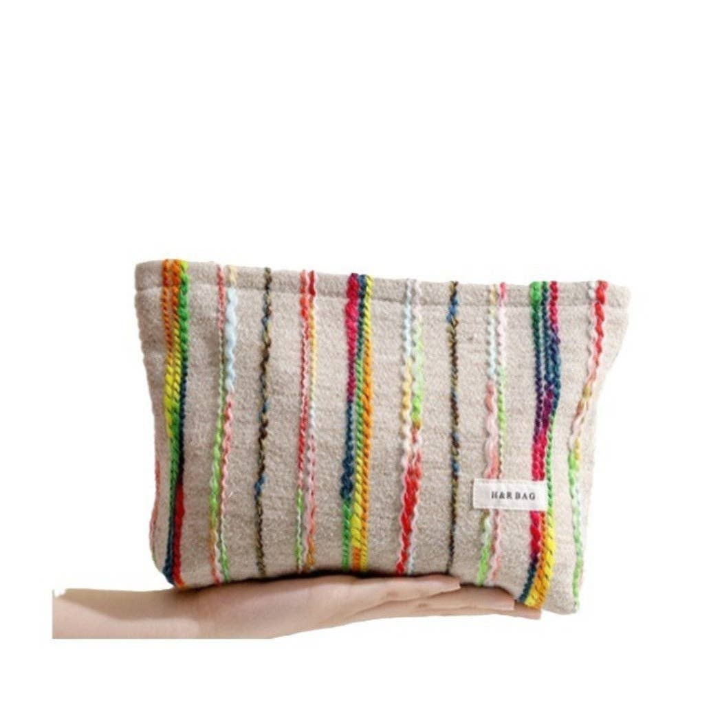 Cosbai -  Beige Boho Crochet Makeup Pouch With Zipper - Suburban Boho