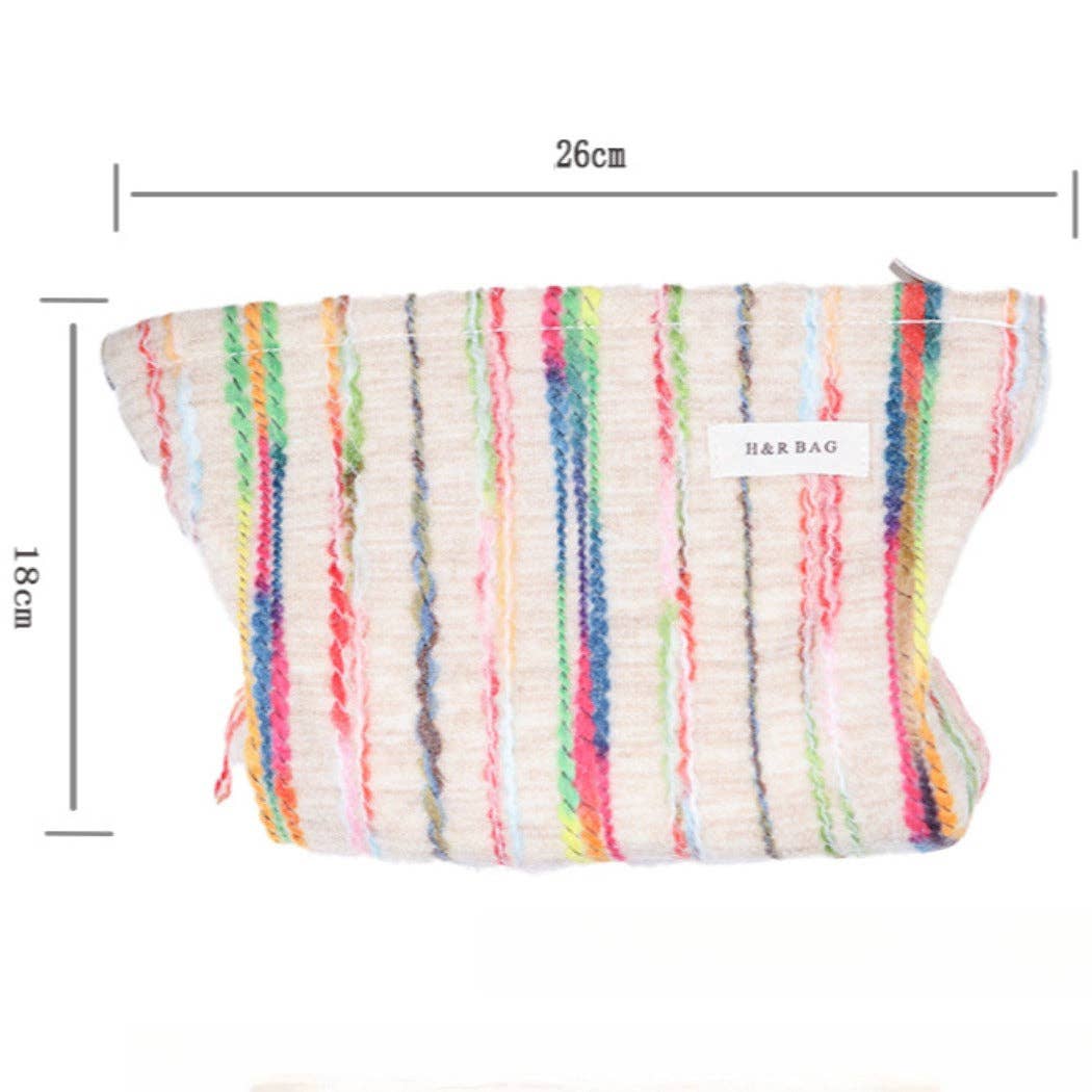Cosbai -  Beige Boho Crochet Makeup Pouch With Zipper - Suburban Boho