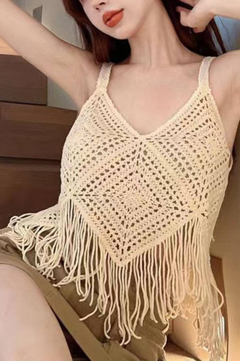 Crochet Flowy Tank Top - Suburban Boho