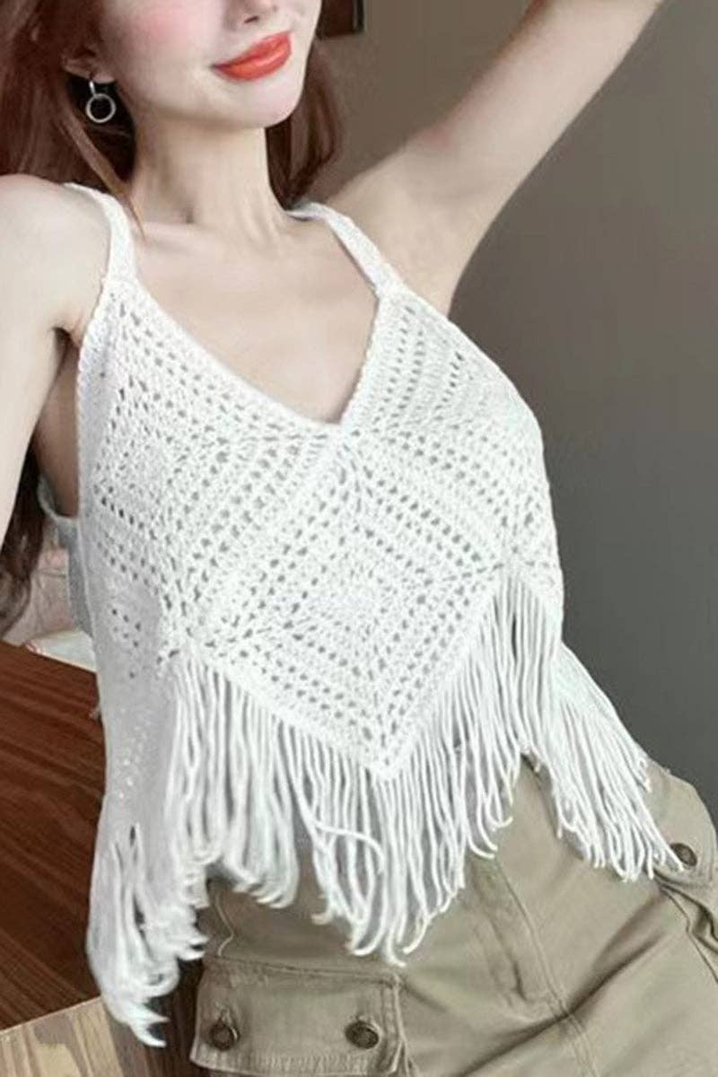 Crochet Flowy Tank Top - Suburban Boho