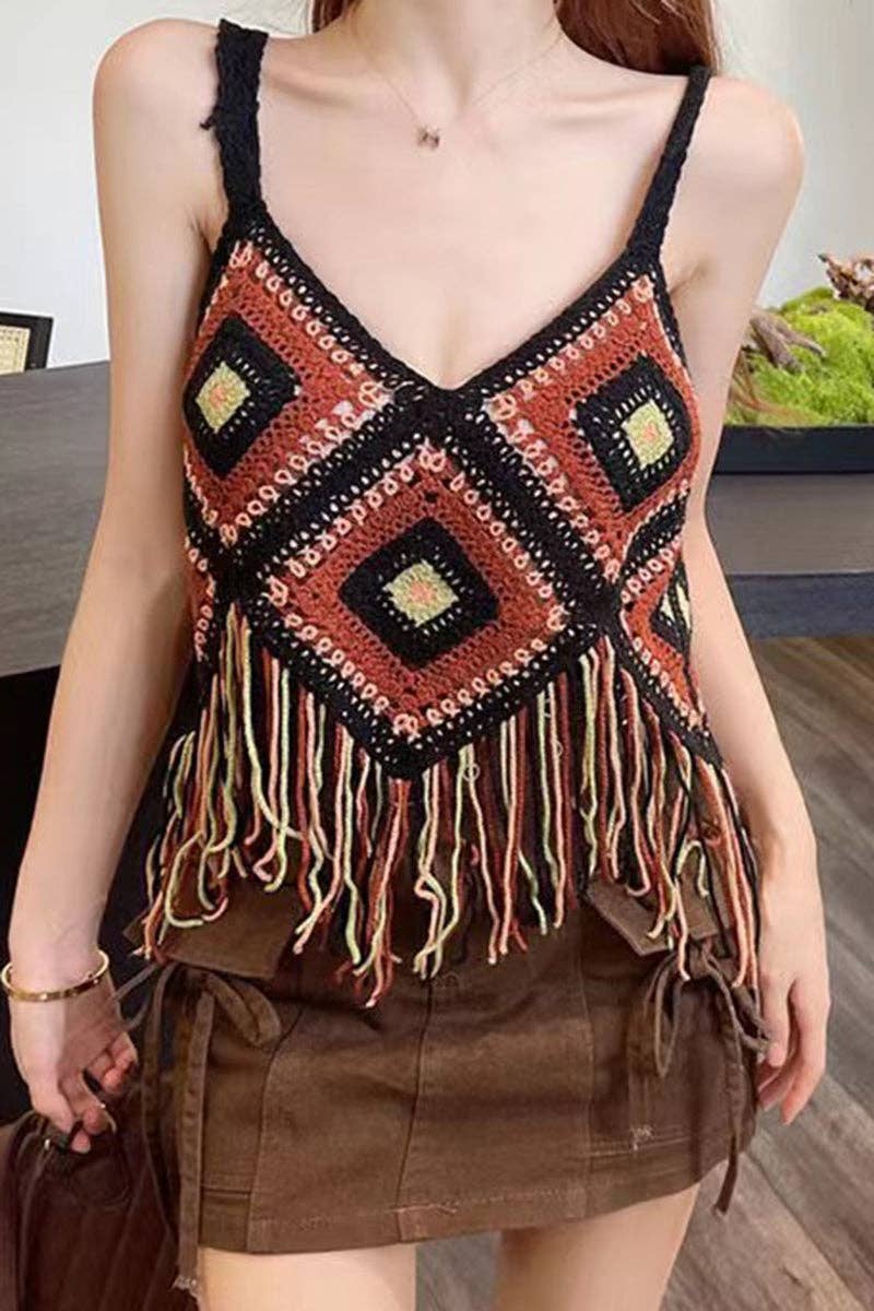 Crochet Flowy Tank Top - Suburban Boho