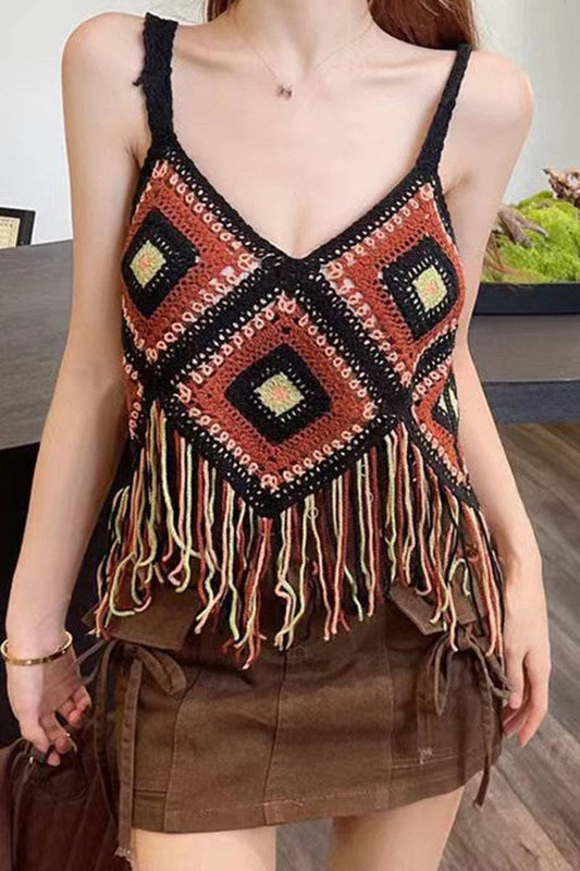 Crochet Flowy Tank Top - Suburban Boho