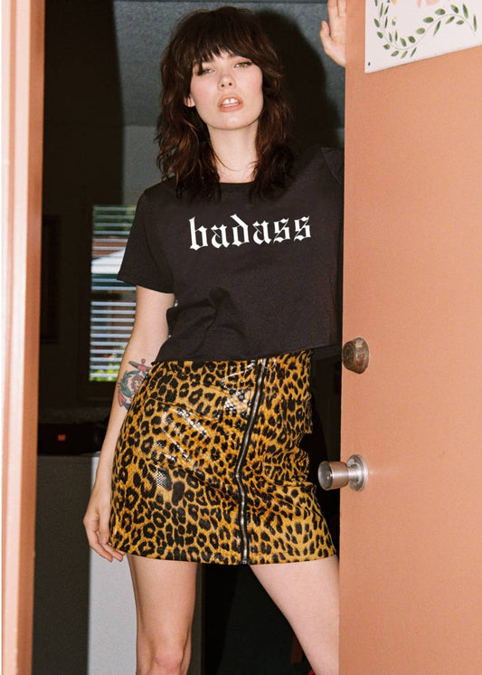 Cropped Badass T Shirt Rock And Roll Festival Graphic Tee - Suburban Boho