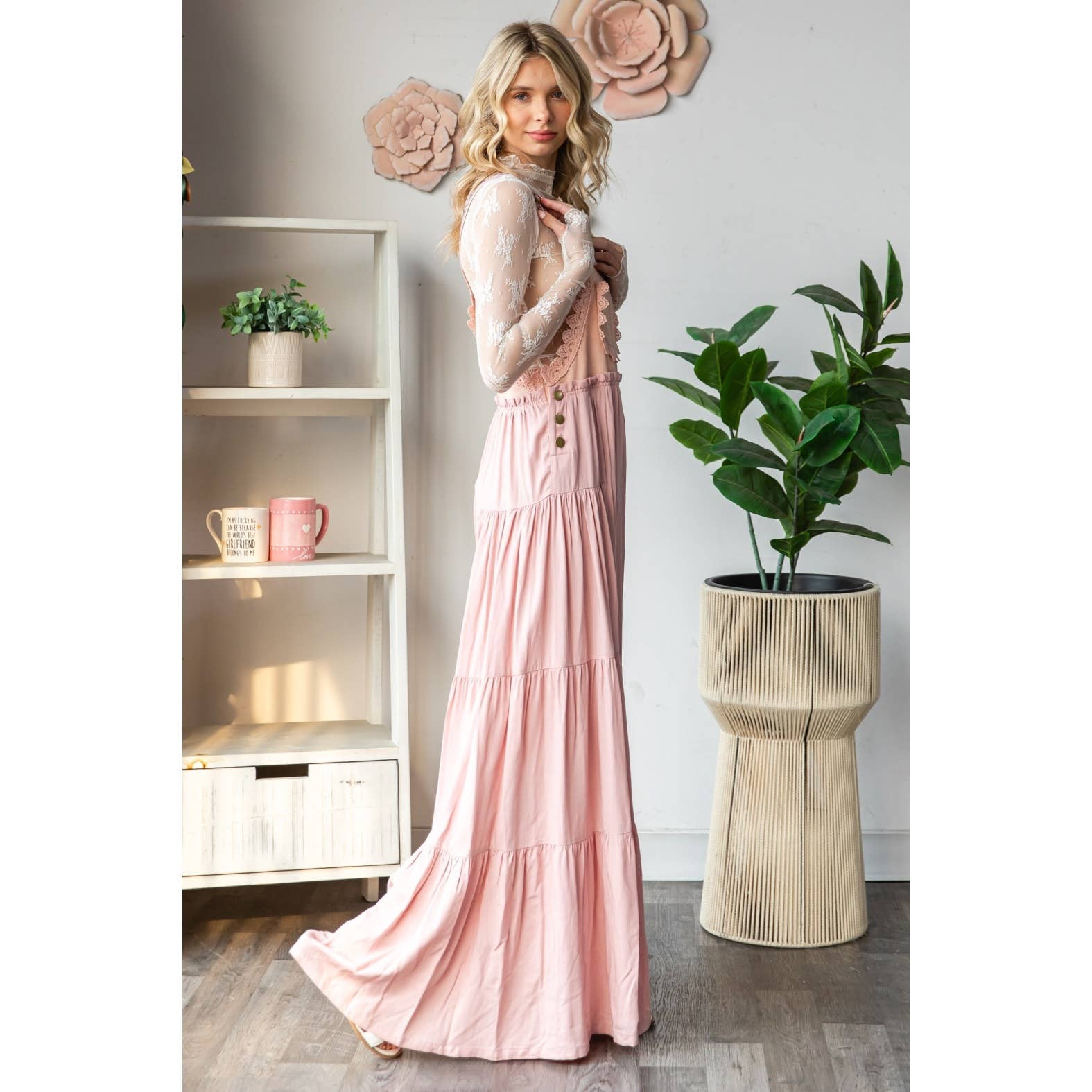 Embroidered Strap Flowy Jumpsuit - Suburban Boho