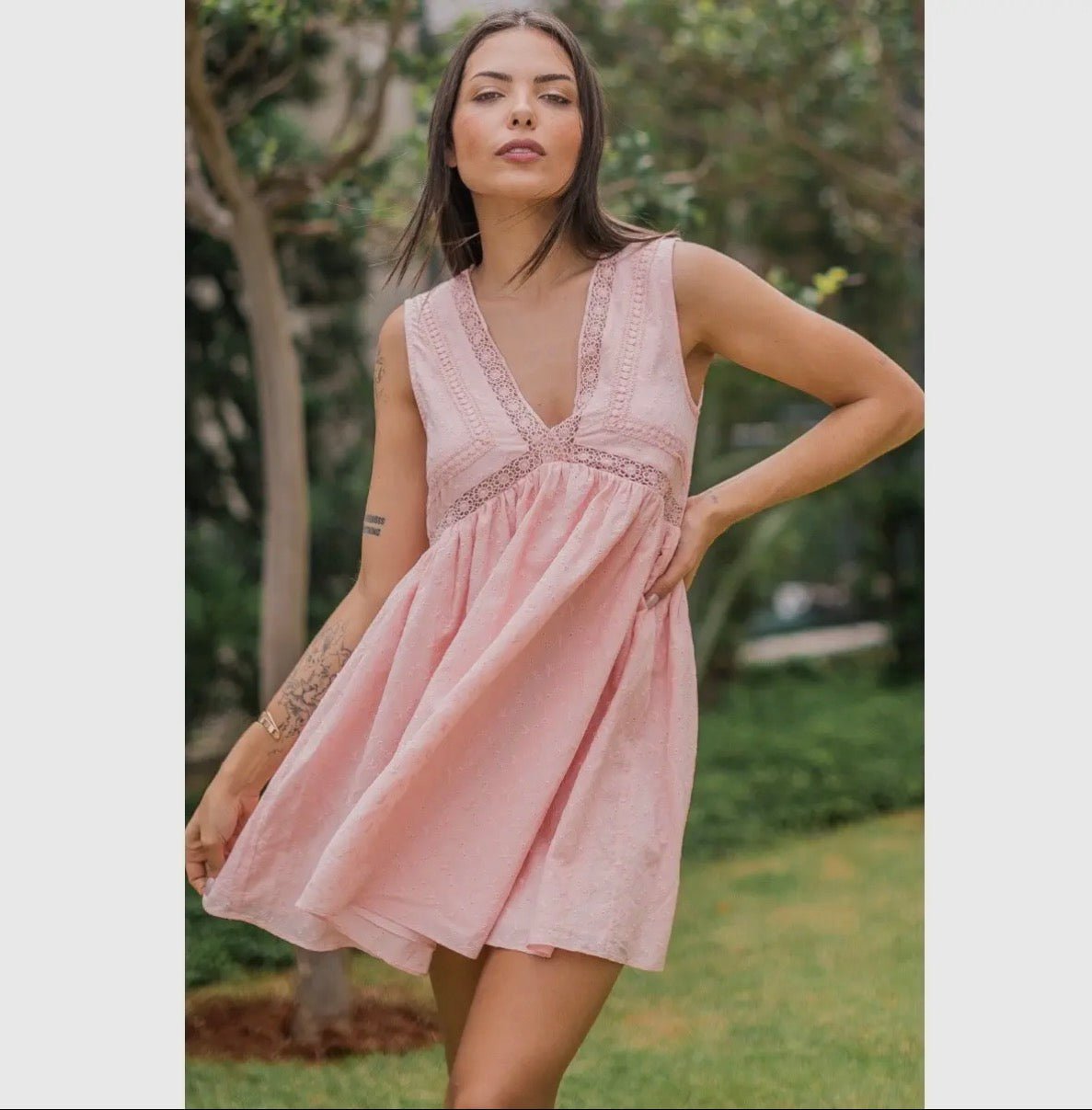 Eyelit Mini Dress - Suburban Boho