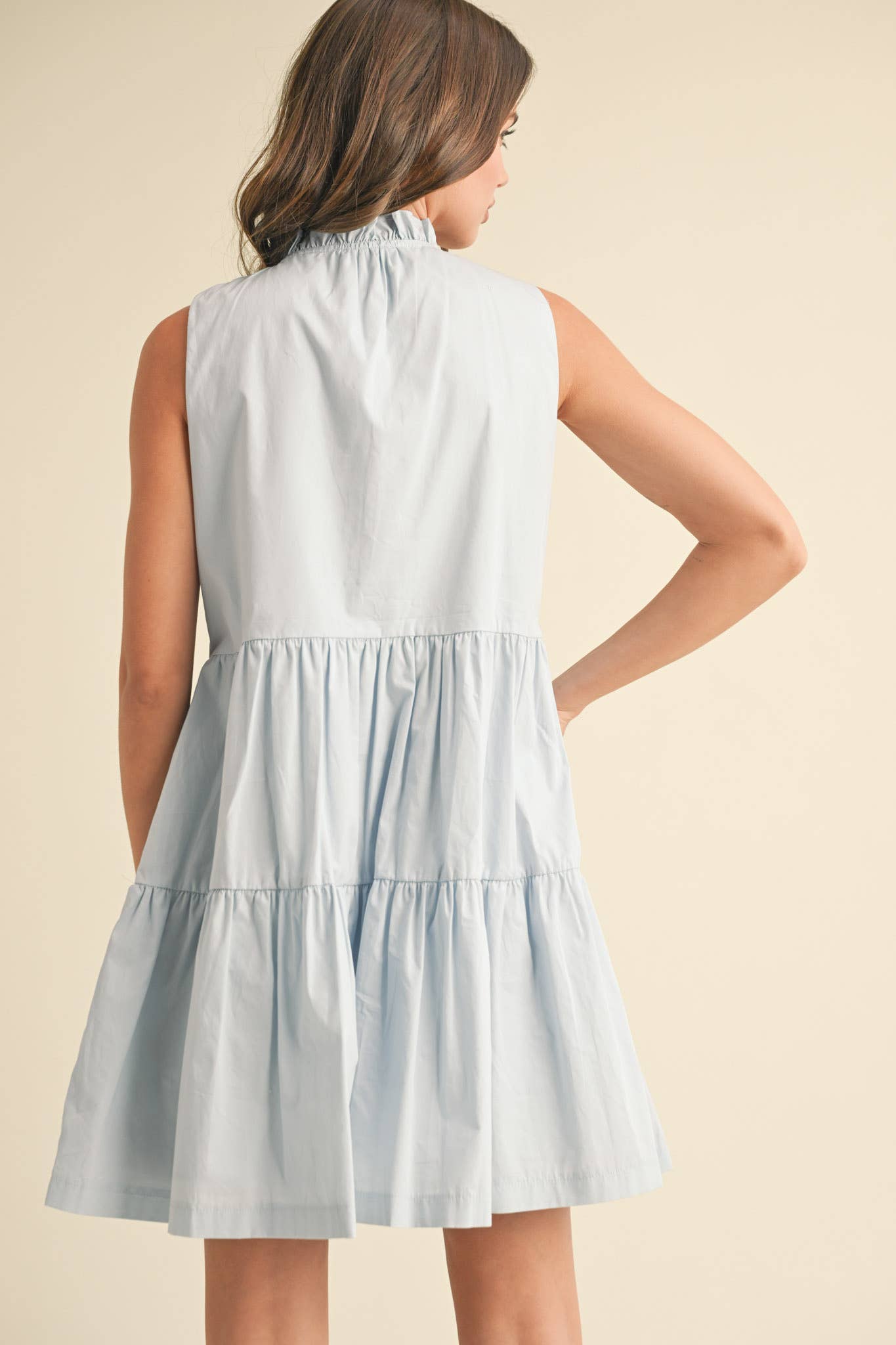 FLORAL EMBROIDERY TIERED MINI DRESS MDR3841 - Suburban Boho