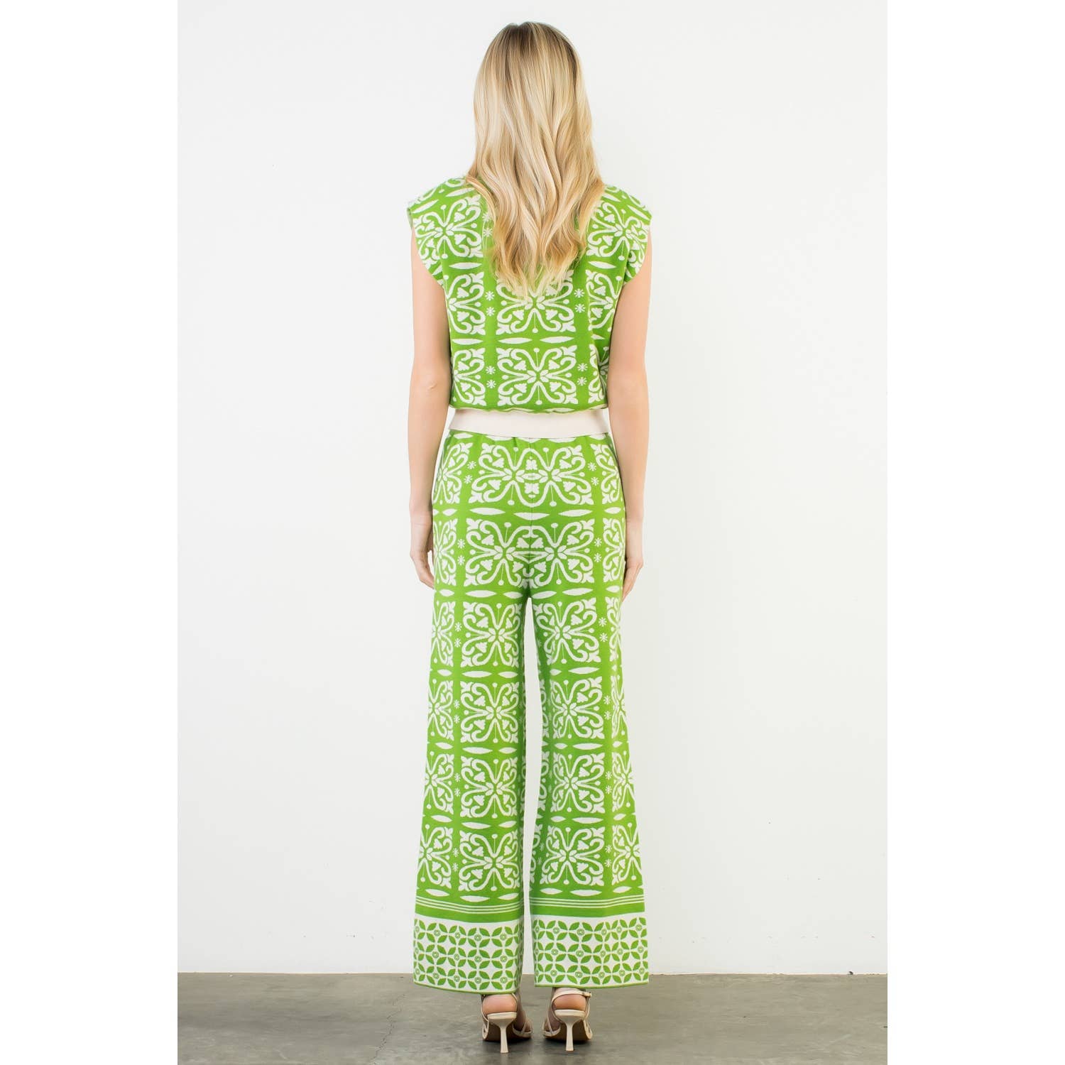 Floral Pattern Knitted Set - Suburban Boho