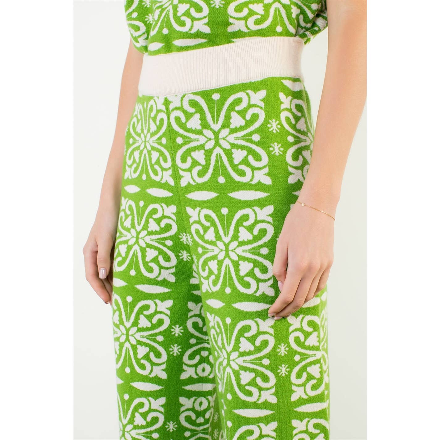 Floral Pattern Knitted Set - Suburban Boho