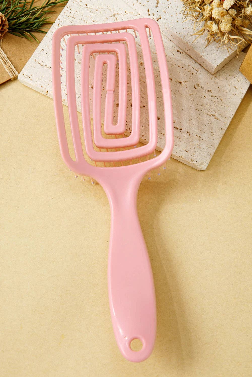 Gossamer Pink ABS Fluffy Hair Volume Comb - Suburban Boho