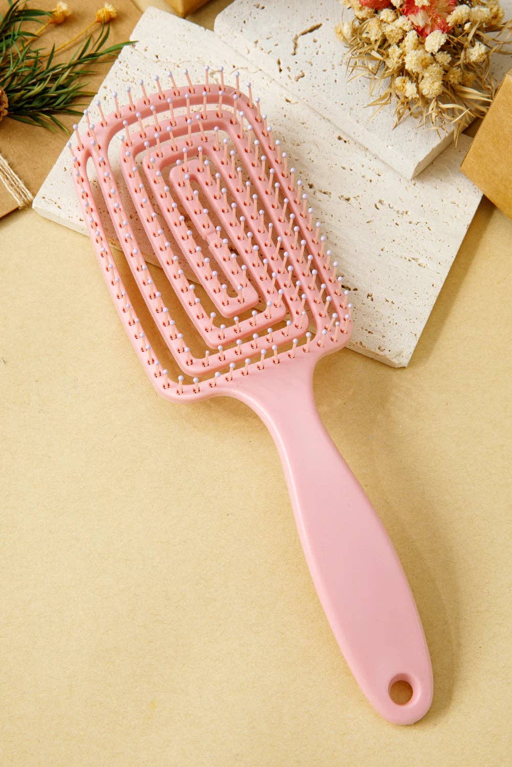Gossamer Pink ABS Fluffy Hair Volume Comb - Suburban Boho