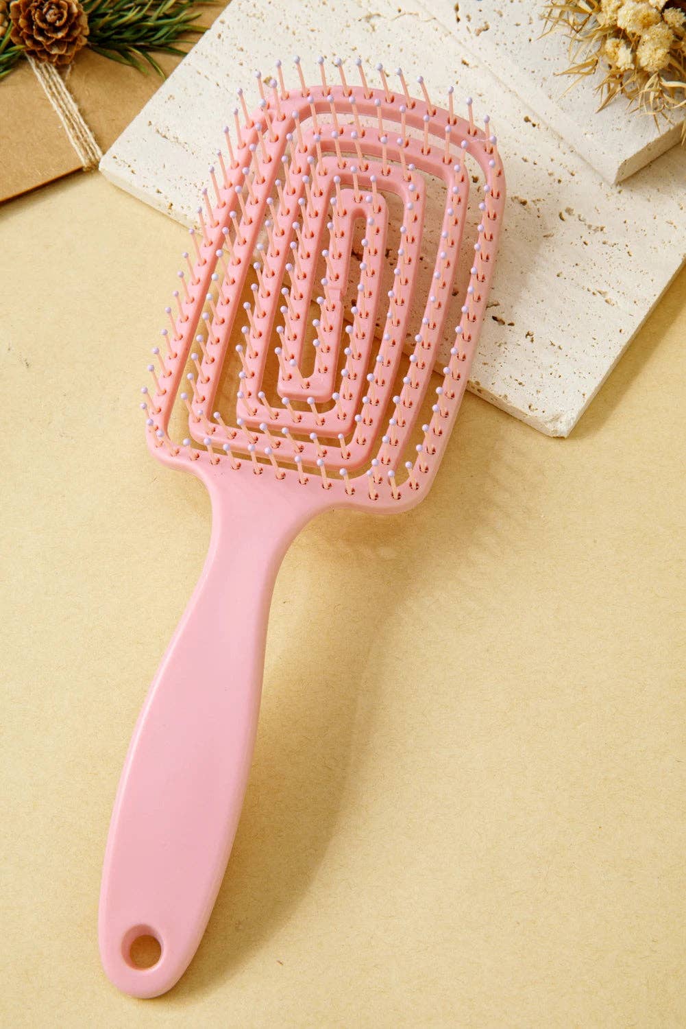 Gossamer Pink ABS Fluffy Hair Volume Comb - Suburban Boho