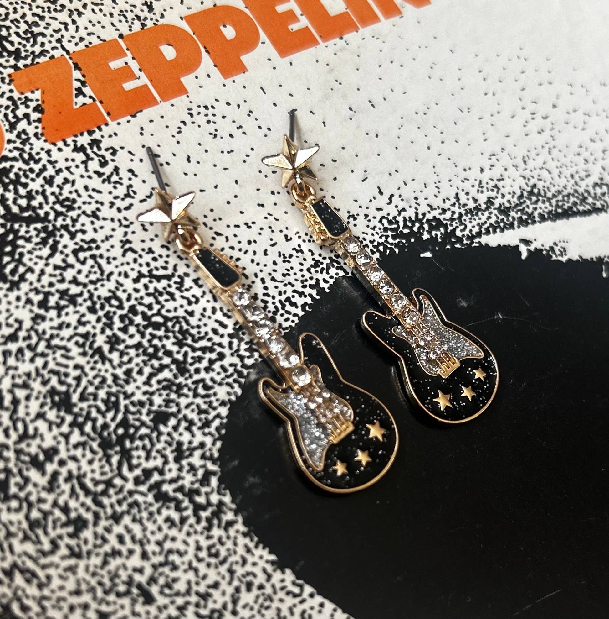 Guitar Dangle Earrings - Suburban Boho