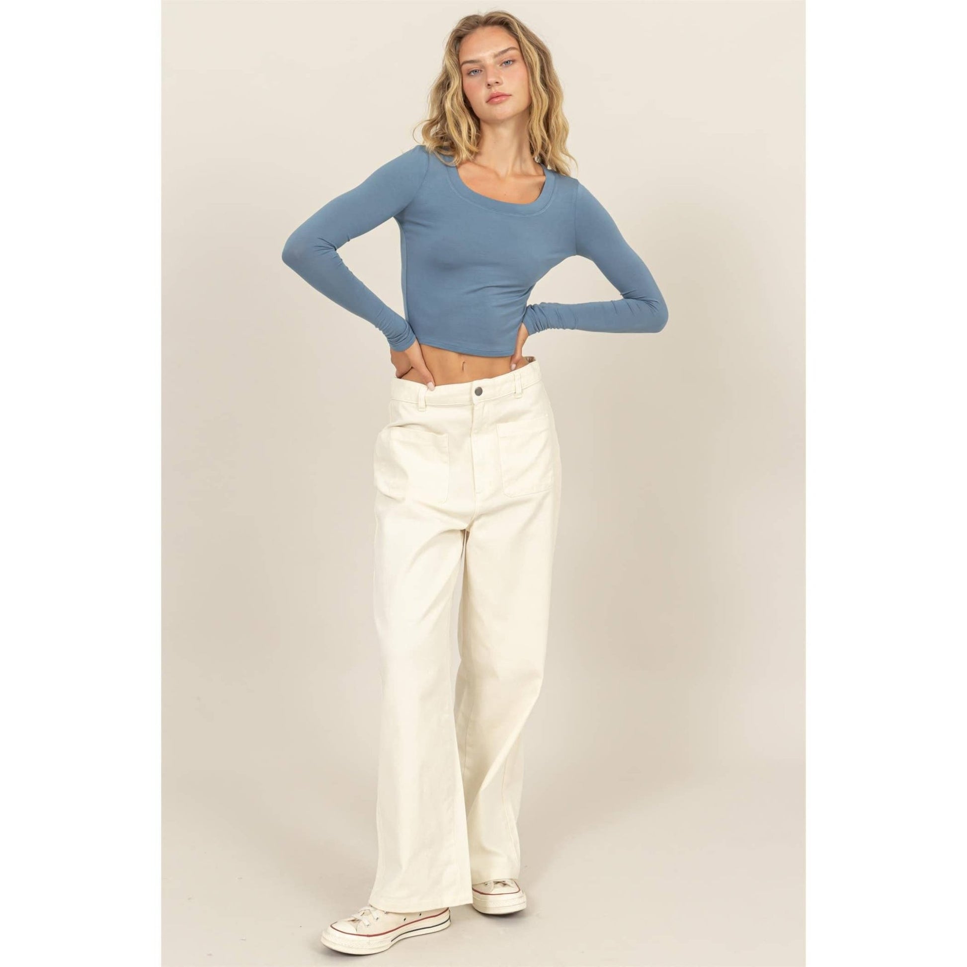 High Waist Wide Leg Pants - Suburban Boho