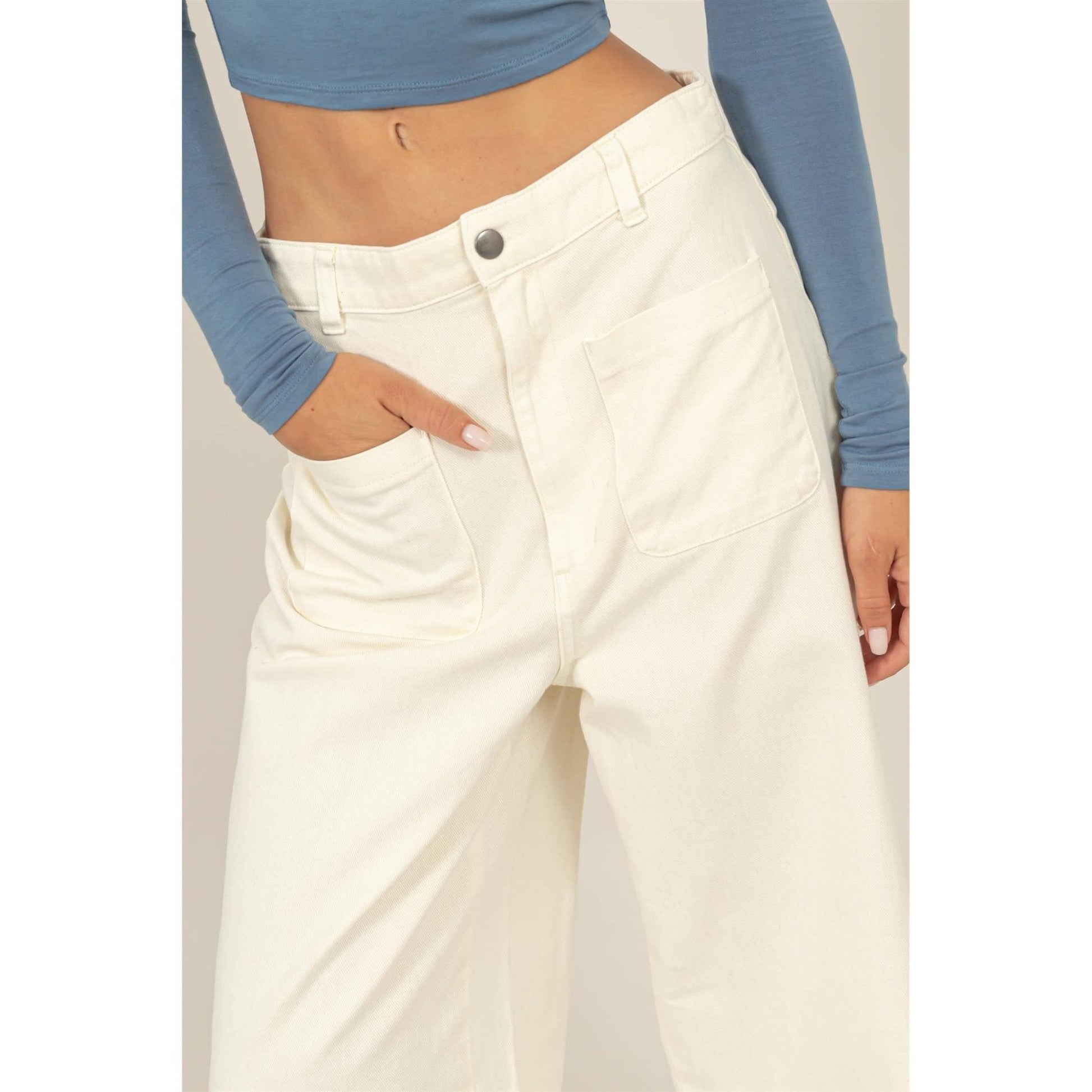 High Waist Wide Leg Pants - Suburban Boho