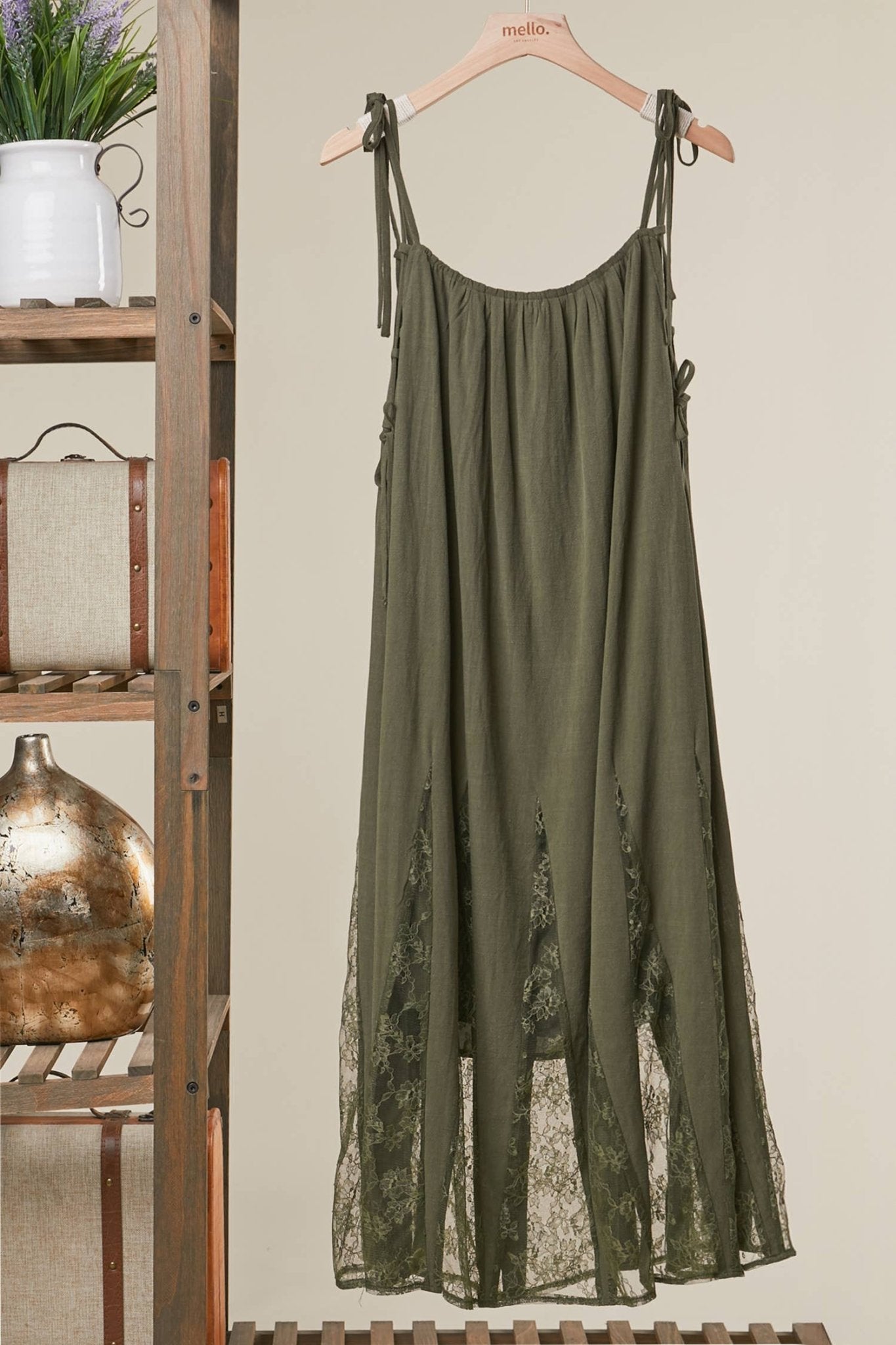Mello Boho Print Embroidered Sleeveless Dress - Suburban Boho