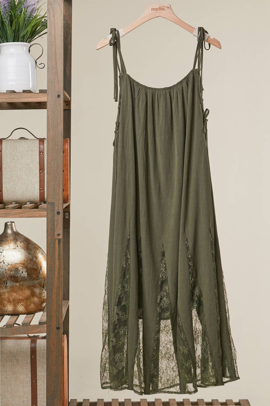 Mello Boho Print Embroidered Sleeveless Dress - Suburban Boho