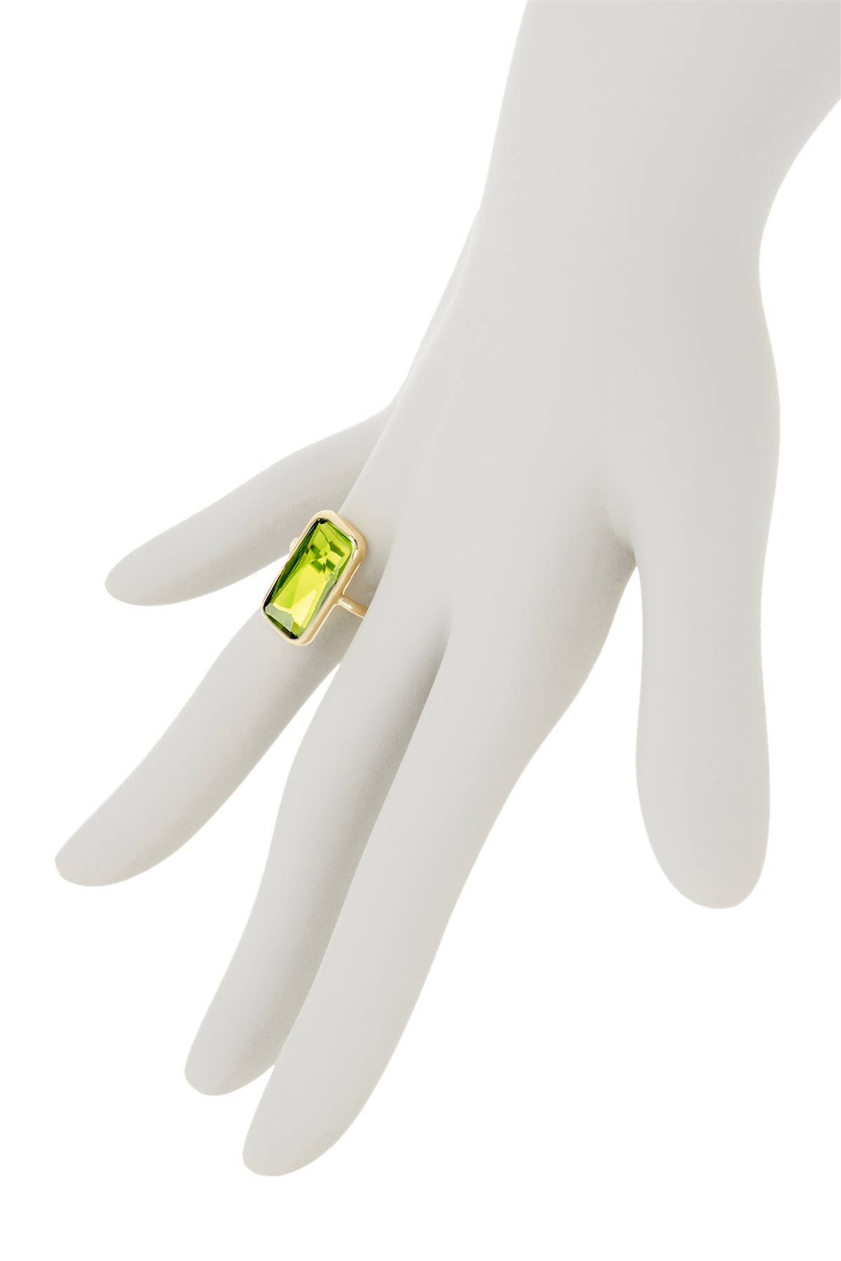 Peridot Crystal Rectangle Ring - GF - Suburban Boho