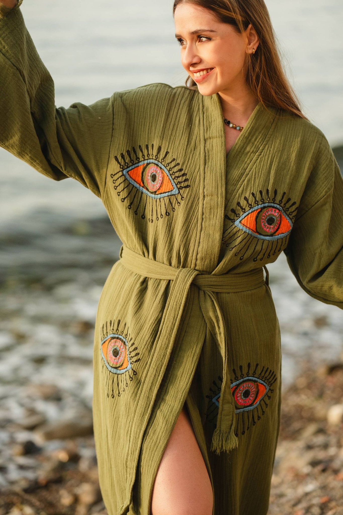 Pink Evil Eye Robe - Suburban Boho
