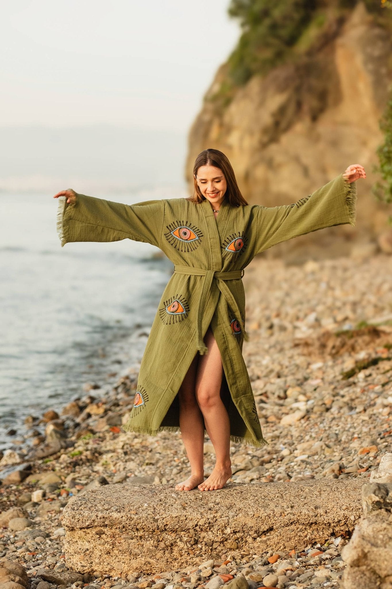 Pink Evil Eye Robe - Suburban Boho