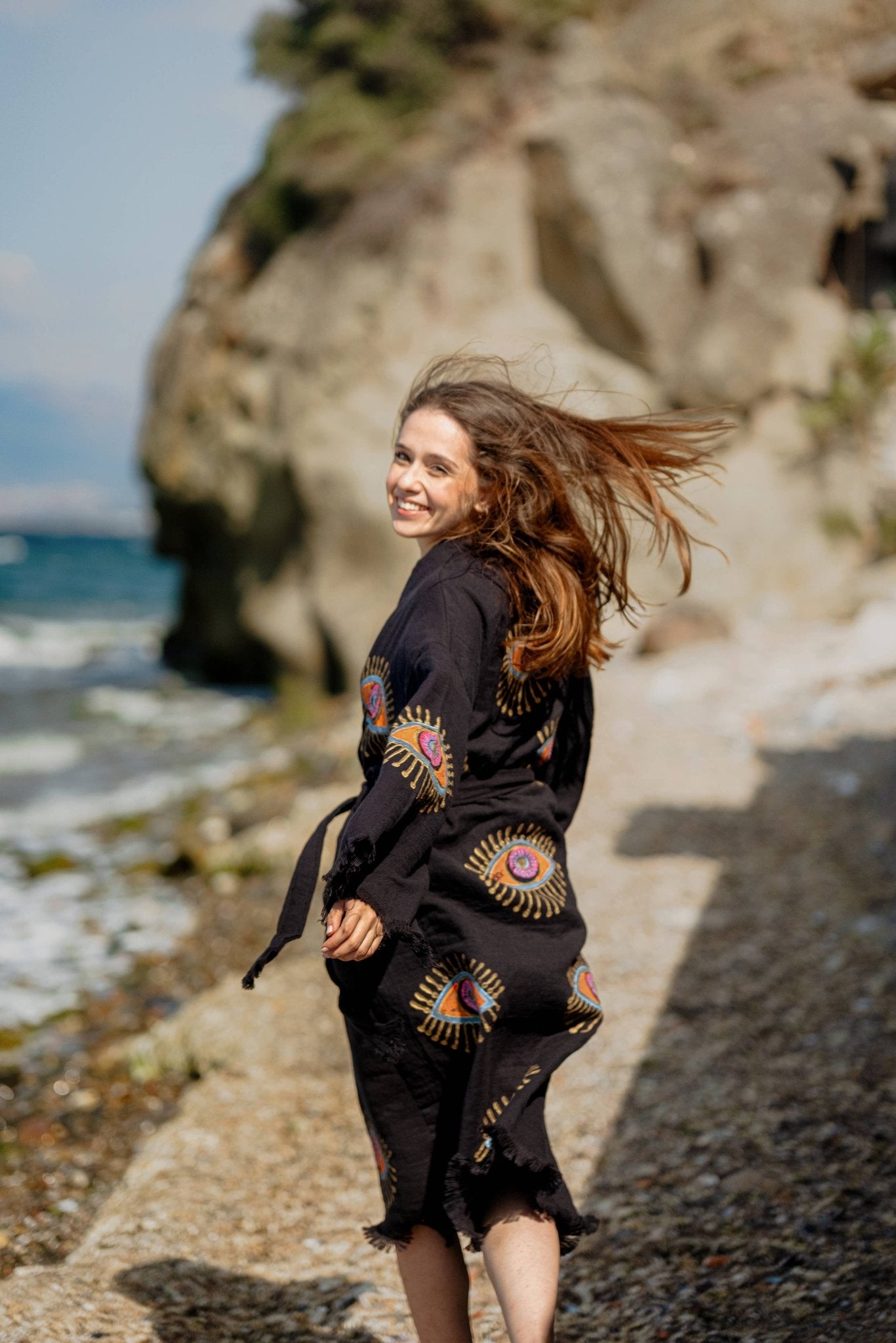 Pink Evil Eye Robe - Suburban Boho