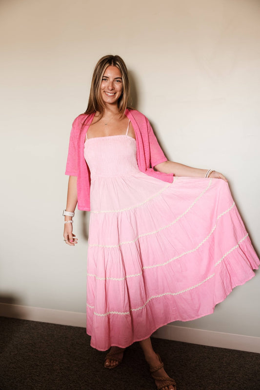 Priscella Ombre Tiered Maxi Dress - Suburban Boho