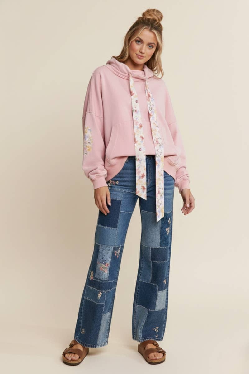 Pull - Over Floral Patchwork Sweater - Suburban Boho