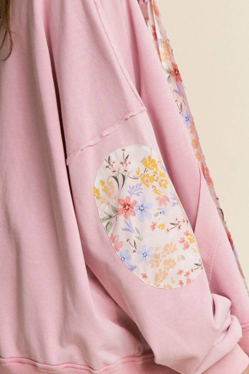 Pull - Over Floral Patchwork Sweater - Suburban Boho