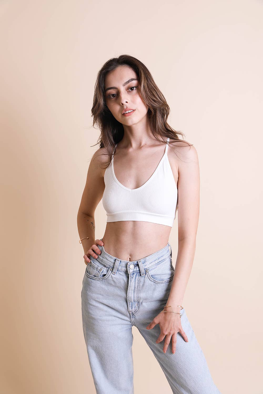 Racerback Patch Seamless Bralette - Suburban Boho