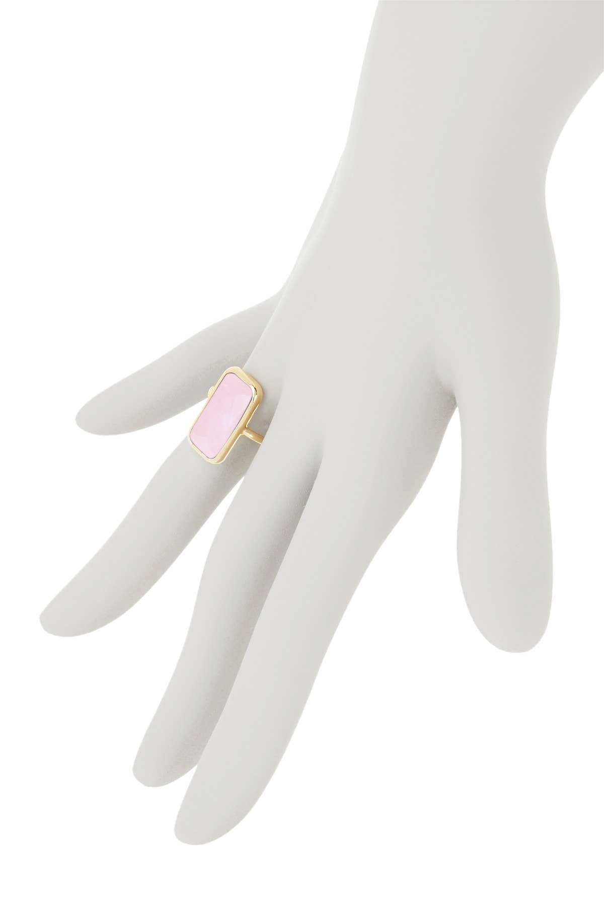 Rose Quartz Rectangle Ring - GF - Suburban Boho