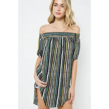 Striped Long Body TOP - Suburban Boho
