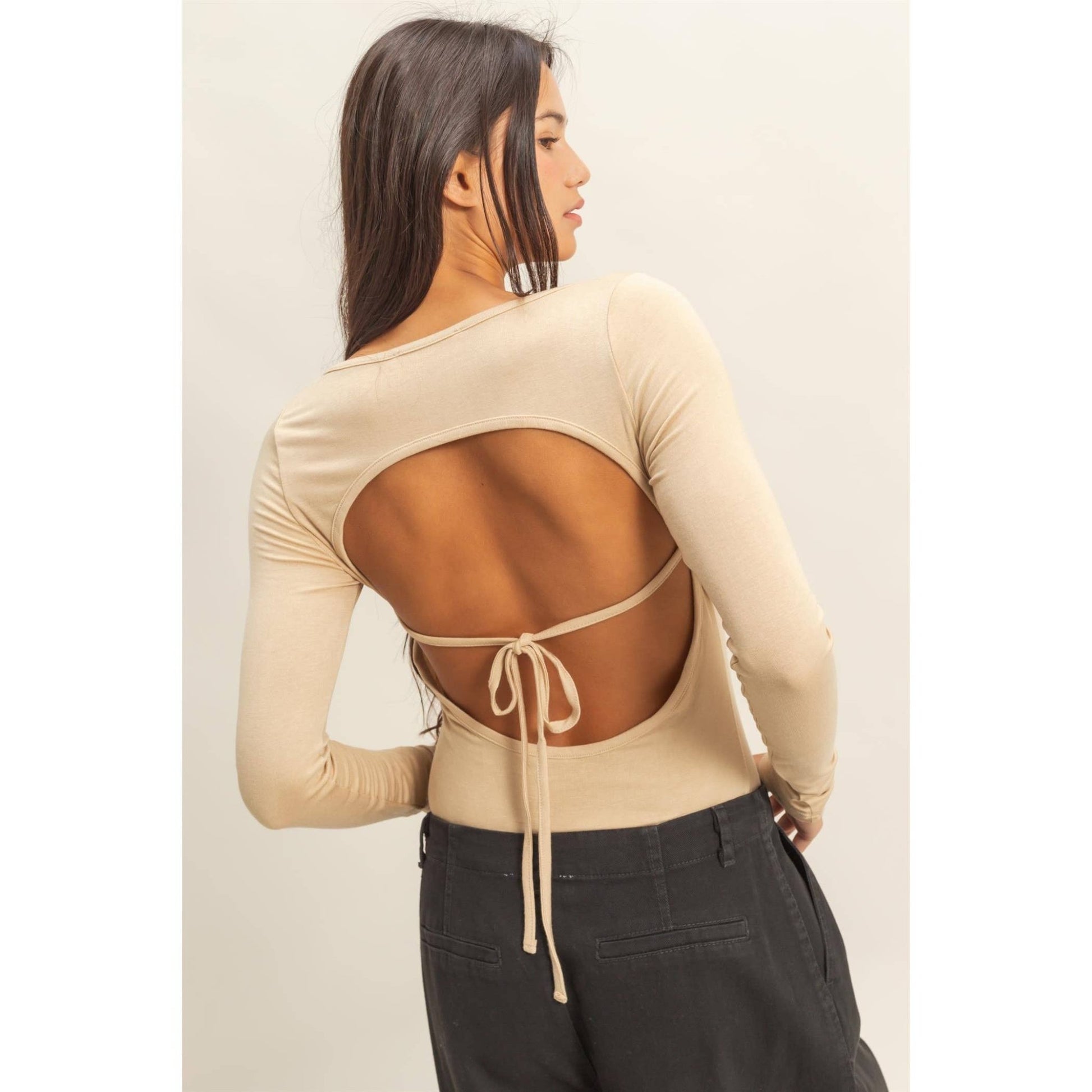 Tie - Back Bodysuit - Suburban Boho
