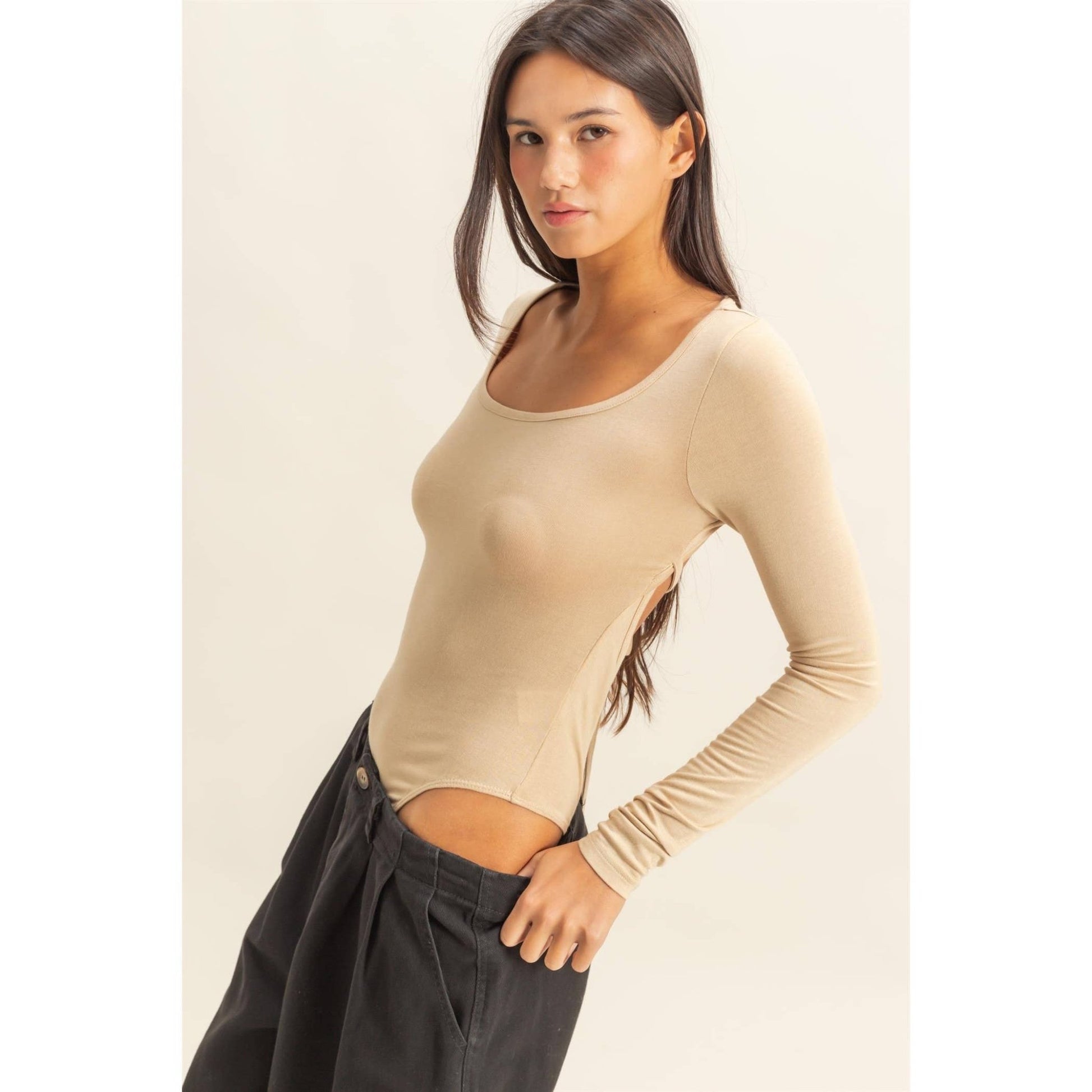 Tie - Back Bodysuit - Suburban Boho