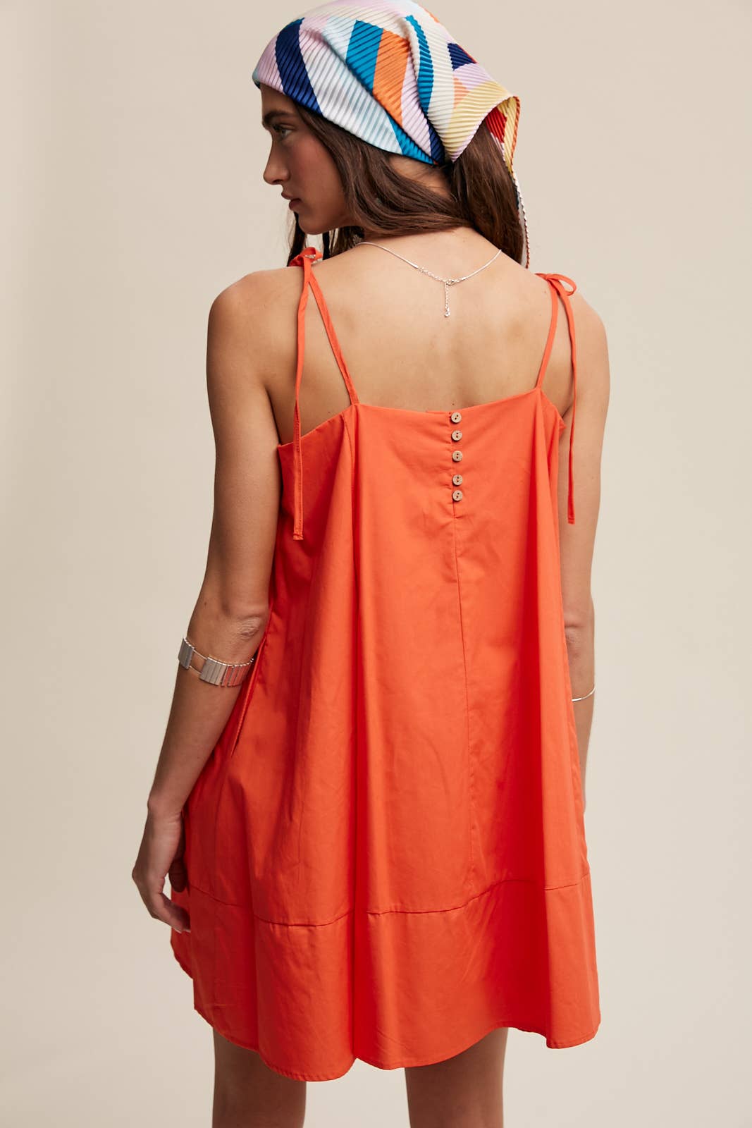 Tie Strap A - Line Mini Dress LD1361 - Suburban Boho