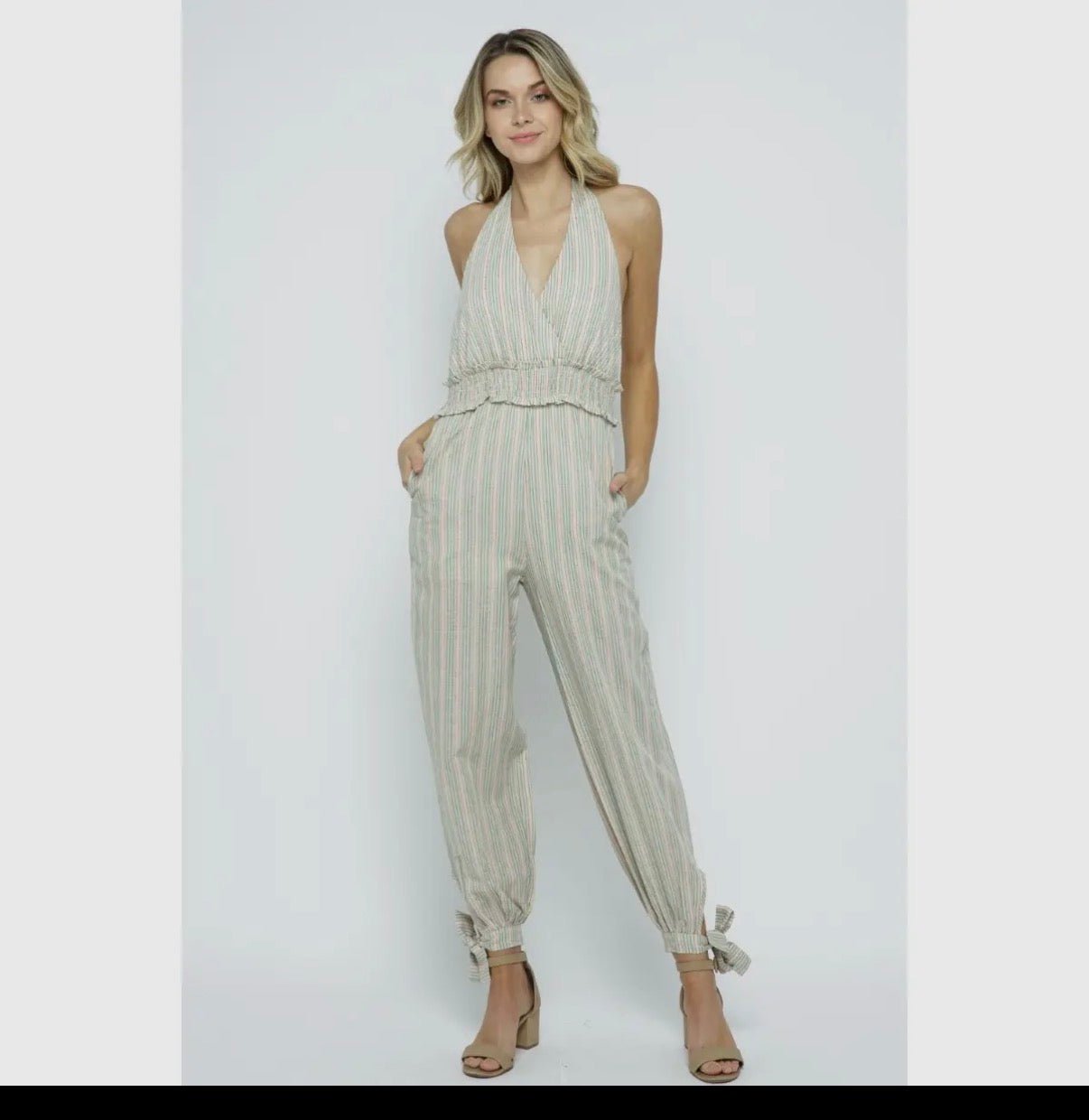 Verte Striped Jumpsuit - Suburban Boho