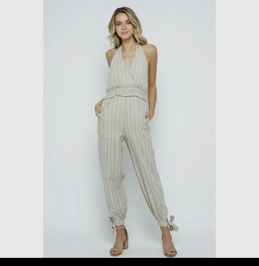 Verte Striped Jumpsuit - Suburban Boho
