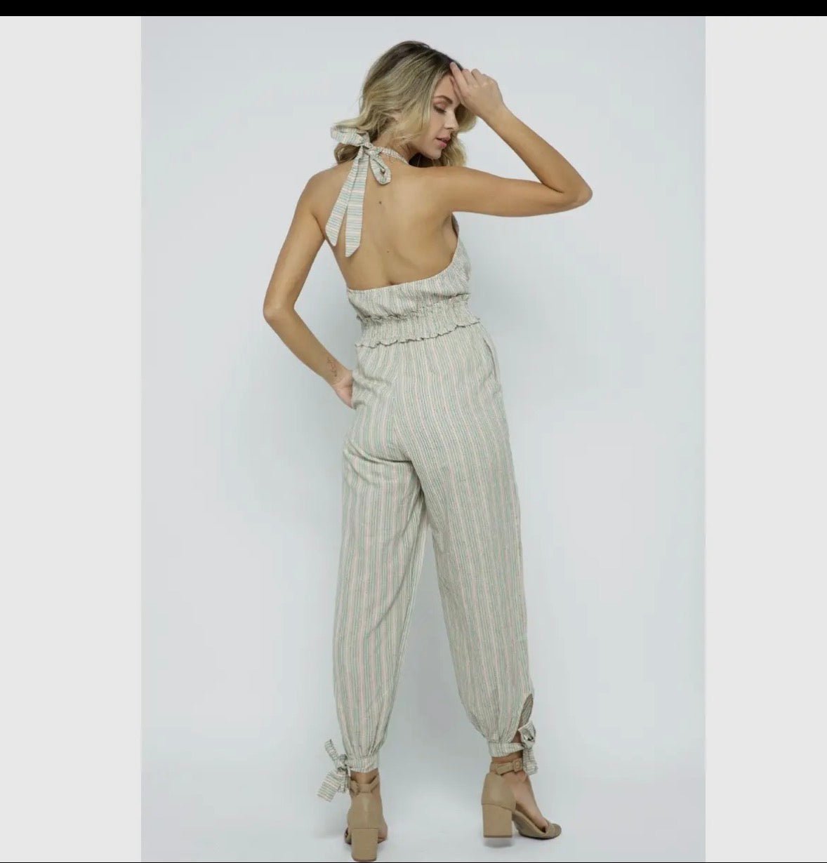 Verte Striped Jumpsuit - Suburban Boho